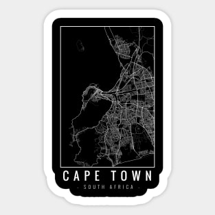 Cape Town South Africa Minimalist Map Sticker